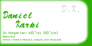 daniel karpi business card